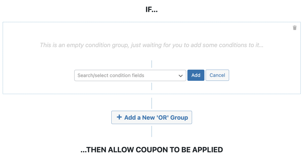 Advanced Coupons' cart condition features 